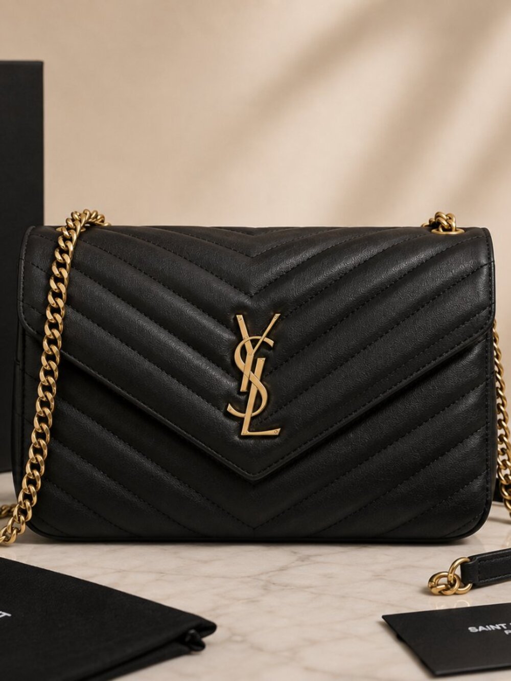 Saint Laurent Small Loulou in Matelassé "Y" Quilted Leather